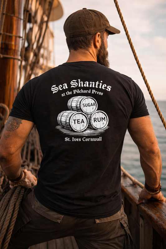 Sea Shanty - Wellerman Sugar & Tea & Rum Black T Shirt