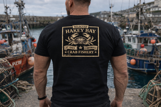 Hakey Bay 'Crab Fishery' Black T Shirt